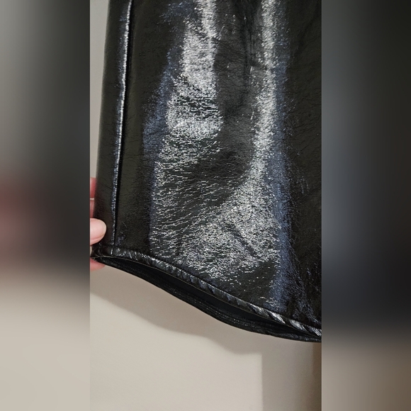 VICI × GINA Curved Mini Pleather Skirt In Black. Size XL NWT - Picture 9 of 11